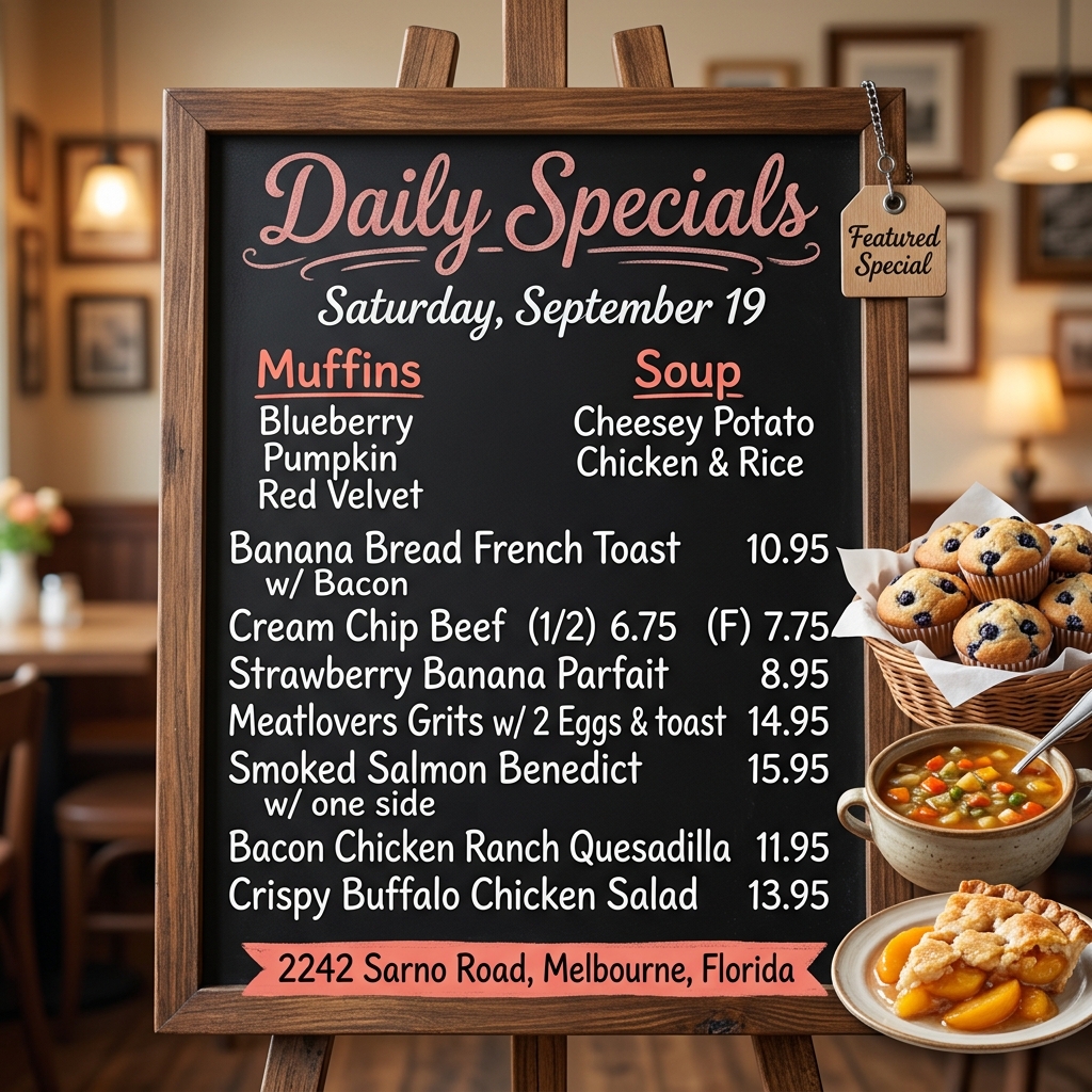 Daily Specials Menu